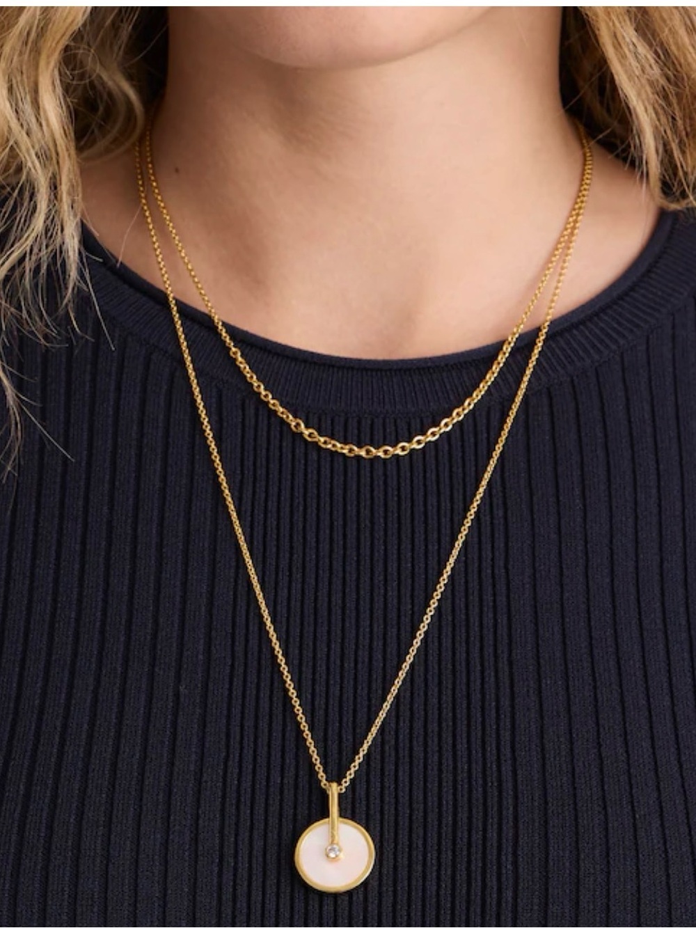 Madewell Two-Pack Stone Inlay Coin
Necklace Set - Picture 2 of 9